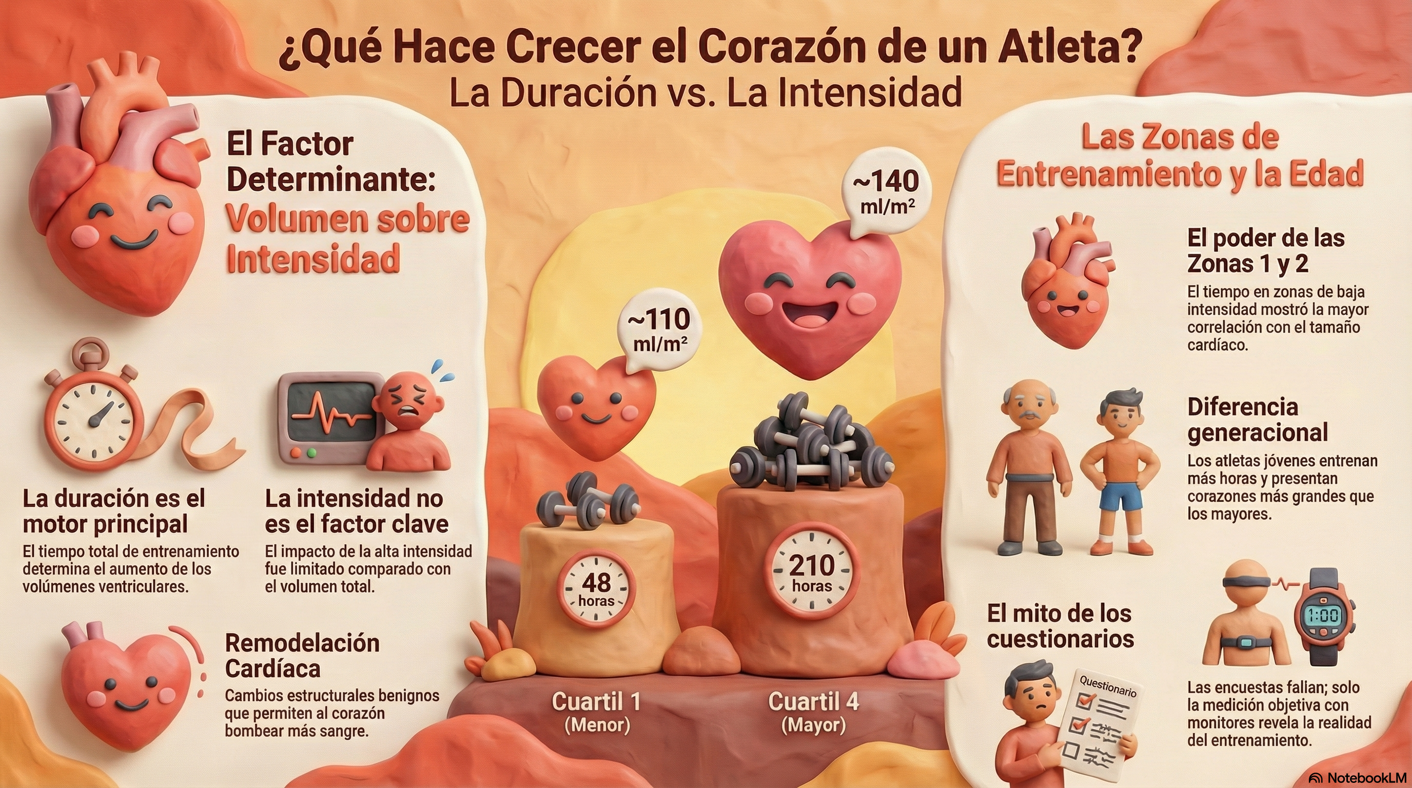 ¿Qué hace crecer el corazón de un atleta? La duración vs. la intensidad
